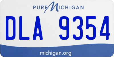 MI license plate DLA9354