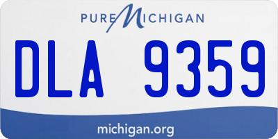 MI license plate DLA9359
