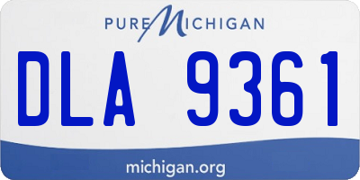 MI license plate DLA9361