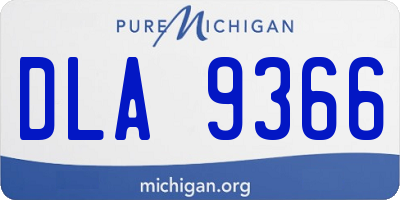MI license plate DLA9366