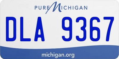 MI license plate DLA9367