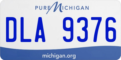 MI license plate DLA9376