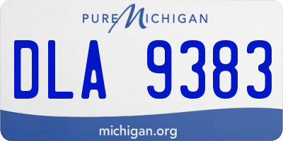 MI license plate DLA9383