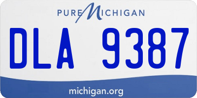 MI license plate DLA9387