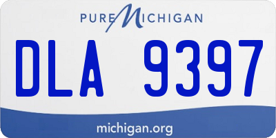 MI license plate DLA9397