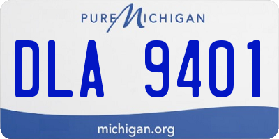 MI license plate DLA9401