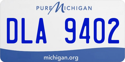 MI license plate DLA9402