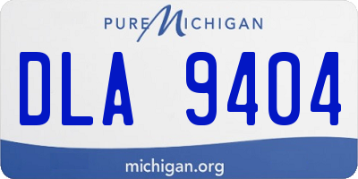 MI license plate DLA9404