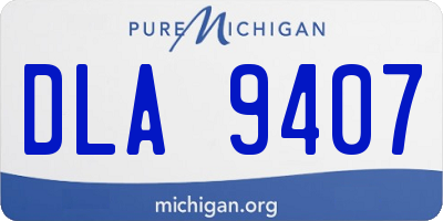 MI license plate DLA9407