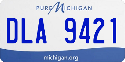 MI license plate DLA9421