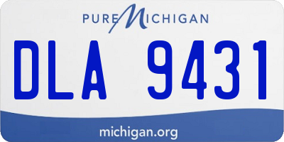 MI license plate DLA9431