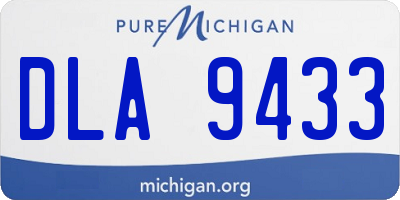MI license plate DLA9433