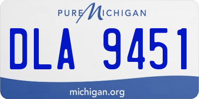 MI license plate DLA9451