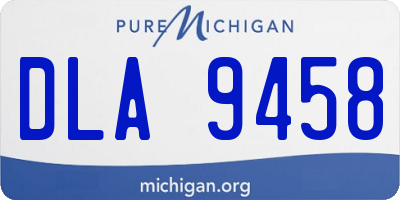 MI license plate DLA9458