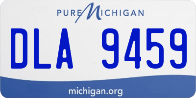 MI license plate DLA9459