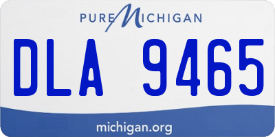 MI license plate DLA9465
