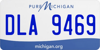 MI license plate DLA9469