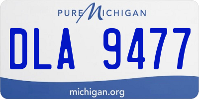 MI license plate DLA9477
