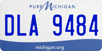 MI license plate DLA9484