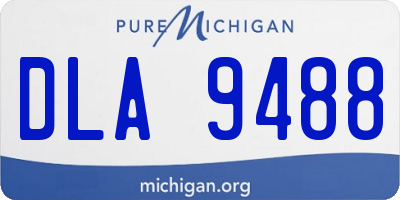 MI license plate DLA9488