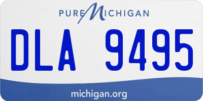 MI license plate DLA9495