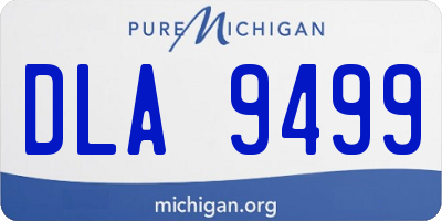 MI license plate DLA9499