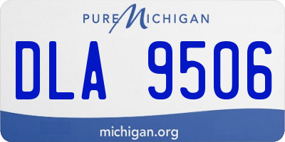 MI license plate DLA9506