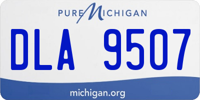 MI license plate DLA9507