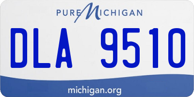 MI license plate DLA9510