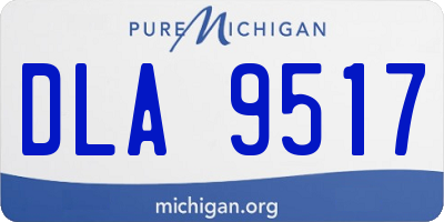 MI license plate DLA9517