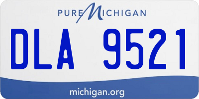MI license plate DLA9521
