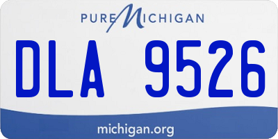 MI license plate DLA9526