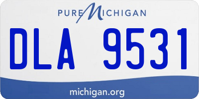 MI license plate DLA9531