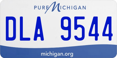 MI license plate DLA9544