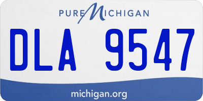 MI license plate DLA9547