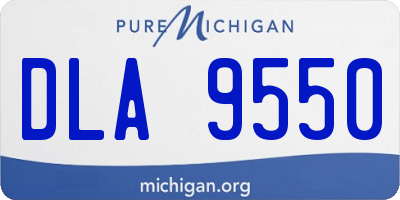 MI license plate DLA9550