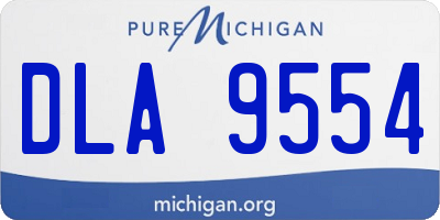 MI license plate DLA9554