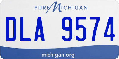 MI license plate DLA9574