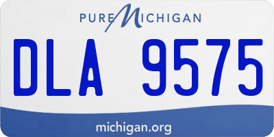 MI license plate DLA9575