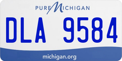 MI license plate DLA9584