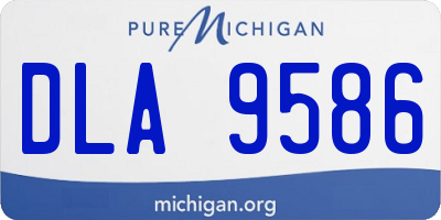 MI license plate DLA9586
