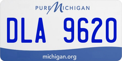 MI license plate DLA9620