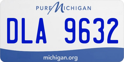 MI license plate DLA9632