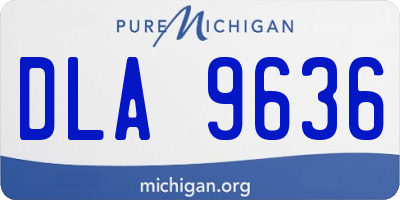 MI license plate DLA9636