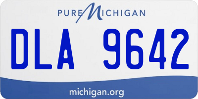 MI license plate DLA9642