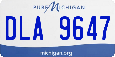 MI license plate DLA9647