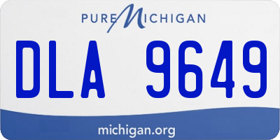 MI license plate DLA9649