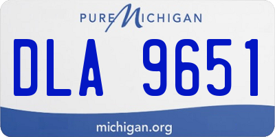 MI license plate DLA9651