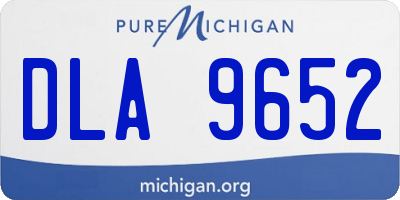MI license plate DLA9652