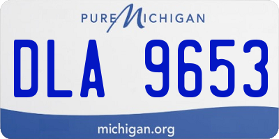 MI license plate DLA9653